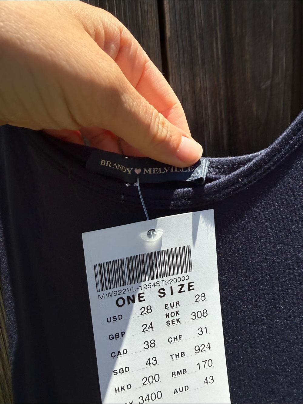 NWT Brandy Melville Navy Slim Slip Maxi Dress - Picture 5 of 7